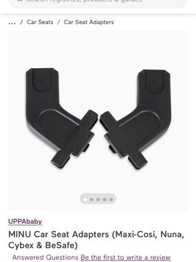 UPPAbaby MINU Car Seat Adapters in Black
